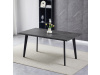 HT-F4416 GREY, jídelní stůl 160x90cm, černý lak / dub šedý