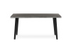 HT-F4416 GREY, jídelní stůl 160x90cm, černý lak / dub šedý