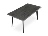 HT-F4416 GREY, jídelní stůl 160x90cm, černý lak / dub šedý