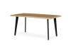 HT-F4416 OAK, jídelní stůl 160x90cm, černý lak / dub divoký