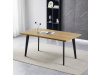 HT-F4416 OAK, jídelní stůl 160x90cm, černý lak / dub divoký