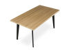 HT-F4416 OAK, jídelní stůl 160x90cm, černý lak / dub divoký