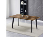 HT-F4416 OLW, jídelní stůl 160x90cm, černý lak / staré dřevo