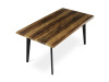 HT-F4416 OLW, jídelní stůl 160x90cm, černý lak / staré dřevo
