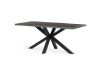 HT-F4618 GREY, jídelní stůl 180x90cm, černý lak / dub šedý