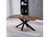 HT-F4618 OLW, jídelní stůl 180x90cm, černý lak / staré dřevo