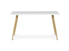HT-W1214 WT, jídelní stůl 140x80cm, dub / bílá