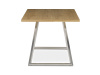 HT-W1515 OAK, jídelní stůl 160x90cm, broušený nerez / dub