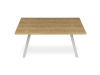 HT-W1515 OAK, jídelní stůl 160x90cm, broušený nerez / dub