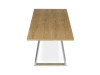 HT-W1515 OAK, jídelní stůl 160x90cm, broušený nerez / dub