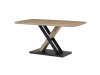 HT-W1570 SRE, jídelní stůl 160x90cm, černý lak / dub san remo