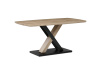 HT-W1570 SRE, jídelní stůl 160x90cm, černý lak / dub san remo