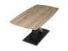 HT-W1570 SRE, jídelní stůl 160x90cm, černý lak / dub san remo