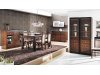 FORREST FR12, jídelní stůl rozkládací 160-200x90cm, ořech tmavý / dub miláno