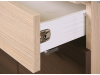 MODENA MDF, kuchyň 220cm s pracovní deskou 100+60cm, rijeka světlá / bílý lesk / grafit