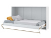 CONCEPT PRO CP-06, široká výklopná postel 90x200cm, bílá / bílý lesk