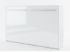 CONCEPT PRO CP-05, široká výklopná postel 120x200 cm, bílá / bílý lesk
