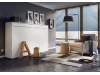 CONCEPT PRO CP-04, široká výklopná postel 140x200cm, bílá / bílý lesk