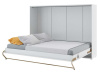 CONCEPT PRO CP-04, široká výklopná postel 140x200cm, bílá / bílý lesk