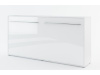CONCEPT PRO CP-04, široká výklopná postel 140x200cm, bílá / bílý lesk