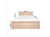 NORTY 08, postel 160x200cm, dub sonoma