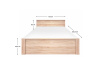 NORTY 08, postel 160x200cm, dub sonoma
