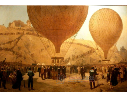 SO V-503 Jules Didier Guiaud - Vypouštění balónu na náměstí svatého Petra roku 1870