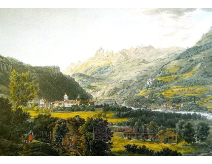 SO V-95 Johann Ludwig Bleuler - Pohled na Ilanz roku 1818
