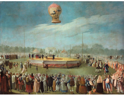 SO XI-54 Antonio Carnicero - Stoupání balónu za přítomnosti soudu Karla IV