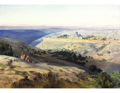 SO XI-398 Edward Lear - Jeruzalém z Olivové hory