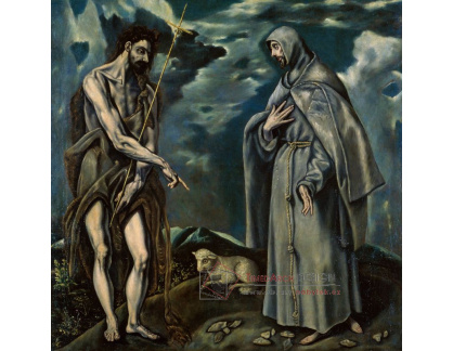 SO XII-481 El Greco - Svatý Jan Křtitel a svatý František z Assisi