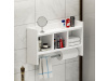 ASYA, nástěnná police s držákem, bílá