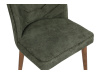 DALLAS, jídelní židle - sada 4ks, ořech / látka tmavě zelená