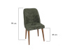DALLAS, jídelní židle - sada 4ks, ořech / látka tmavě zelená