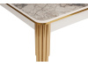 DAMLA 1102, jídelní stůl rozkládací 144-177,5x90cm, zlatá / bílý mramor