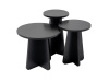 LUME, konferenční stolek - sada 3ks, černá