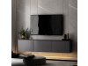 NEON, závěsný televizní stolek 3-dveřový, antracit / černý mramor