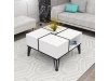 NIRVANA, konferenční stolek 71.8x71.8cm, černá / bílá