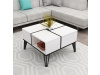 NIRVANA, konferenční stolek 71.8x71.8cm, černá / bílá