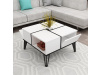 NIRVANA, konferenční stolek 71.8x71.8cm, černá / bílá
