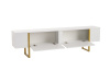 SERENITY, televizní stolek 2-dveřový, zlatá / bílá