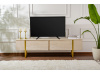 SERENITY, televizní stolek 2-dveřový, zlatá / traventin