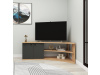 TERMERA, televizní stolek 2-dveřový rohový, antracit / borovice Atlantik