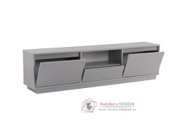 VANGUARD, televizní stolek 3-dveřový, šedá
