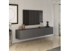WEST, závěsný televizní stolek 3-dveřový, antracit