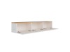 WEST, závěsný televizní stolek 3-dveřový, bílá / borovice Atlantic