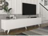 BUENAS, televizní stolek 2-dveřový, bílá