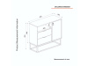 BONITO, komoda 1-dveřová se 2-ma zásuvkami, antracit / dub sapphire