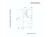 UNIFLOR, policový regál 3-dveřový, antracit / černý mramor