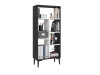 LOUDEN, policový regál, antracit / bílá